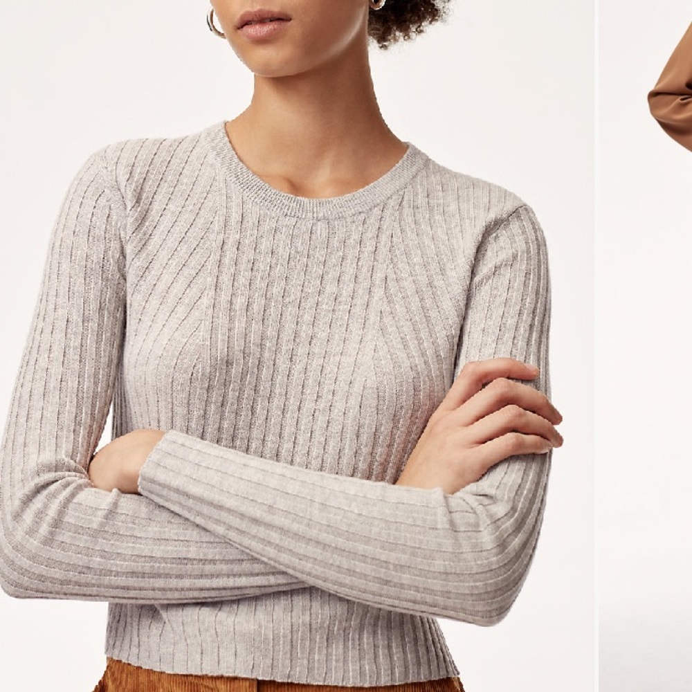 Aritzia Babaton Nathaniel sweater camel color